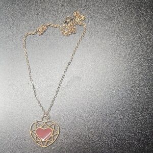 🟡Red And Gold Heart Necklace🟡